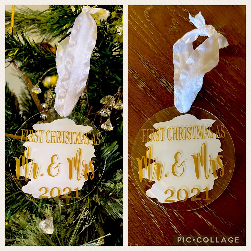 1st Christmas As Mr & Mrs Ornament